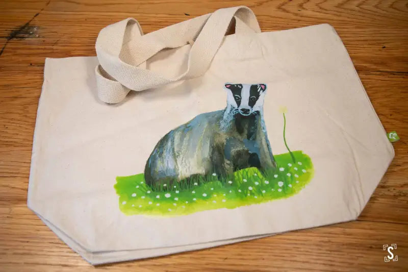 Badger - Toggle Tote Bag - Organic Cotton - 34cm x 34cm x 17cm - Bag