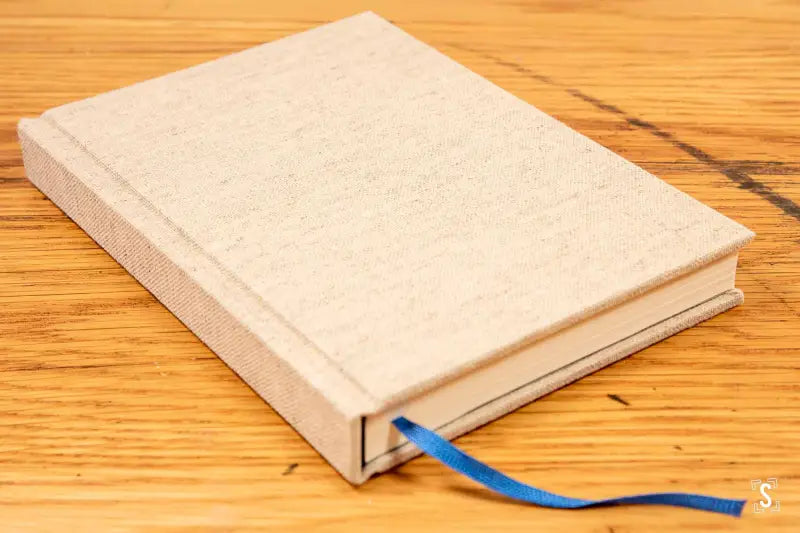 Case Bound - A5 - Arena Bulk Ivory - Flax/Linen Natural - Leaves Blue/Brown - Journal