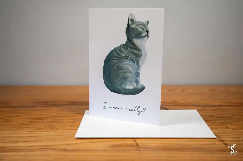 Cat - A5 - I Mean Really? - Greetings Cards