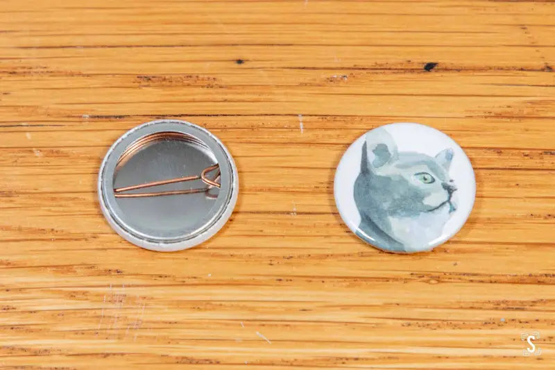 Cat - Badge - 25mm - SQUUSHED