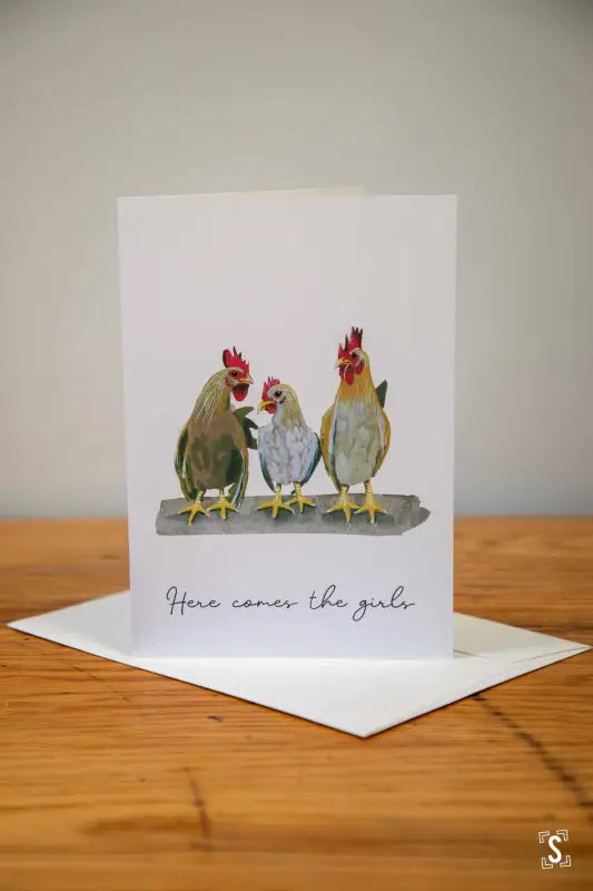 Chickens - Greeting Card - A5 - Here Comes the Girls - Greeting Cards