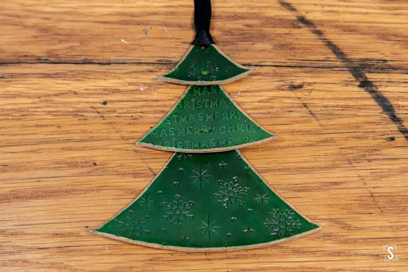 Christmas Tree - Leather Christmas Decoration - SQUUSHED