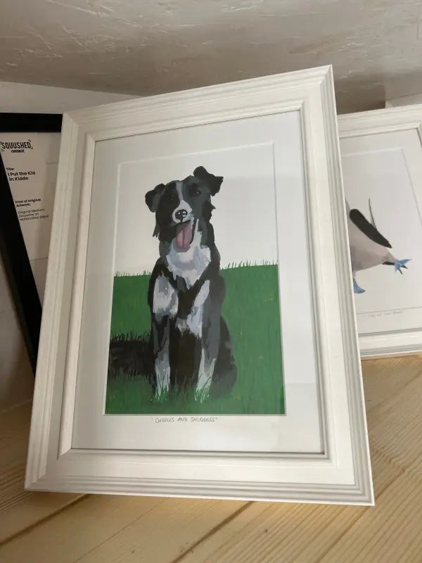Collie - Framed Print - 26cm x 35cm - SQUUSHED