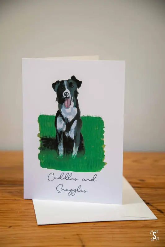 Collie - Greeting Card - A5 - Cuddles and Snuggles - Greeting Cards