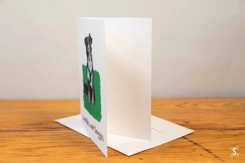 Collie - Greeting Card - A5 - Cuddles and Snuggles - SQUUSHED