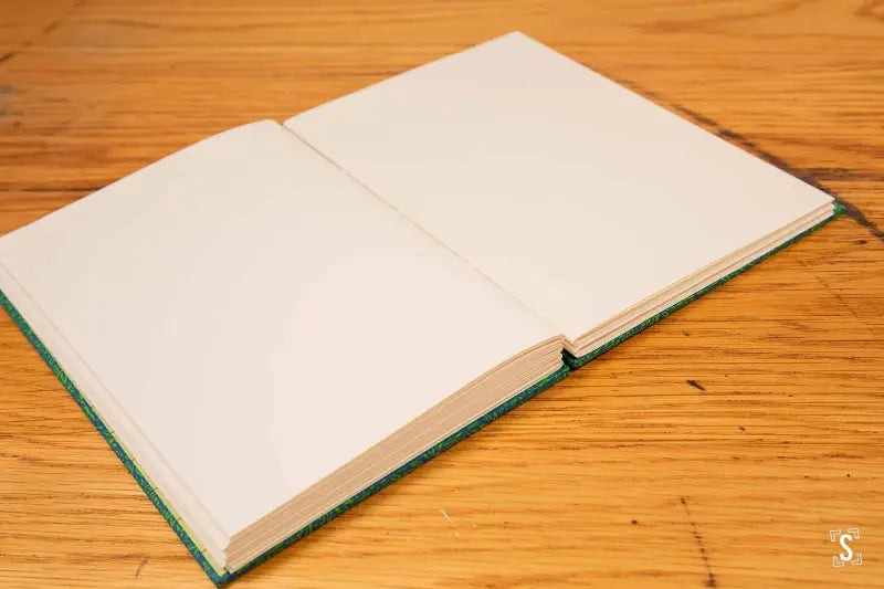 Coptic Stitch - A5 - Arena Bulk Ivory - Jungle Green - Tennis Stripe Yellow - Journal