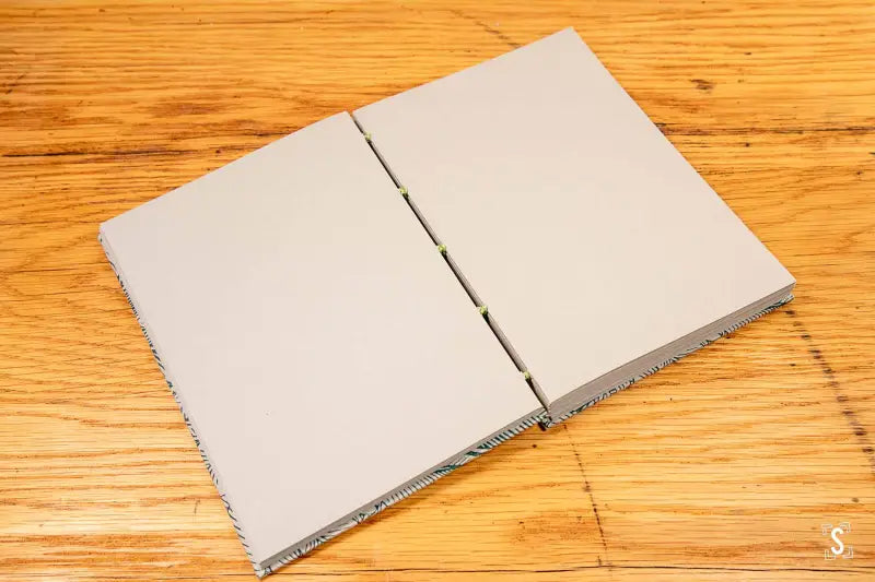 Coptic Stitch - A5 - Materica Clay - Greenery Medium Grey/Green - Willow Green/Nautral - Journal