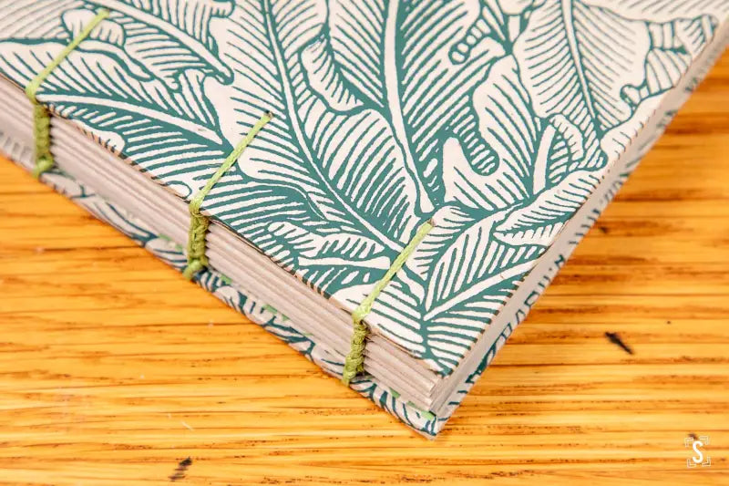 Coptic Stitch - A5 - Materica Clay - Greenery Medium Grey/Green - Willow Green/Nautral - Journal