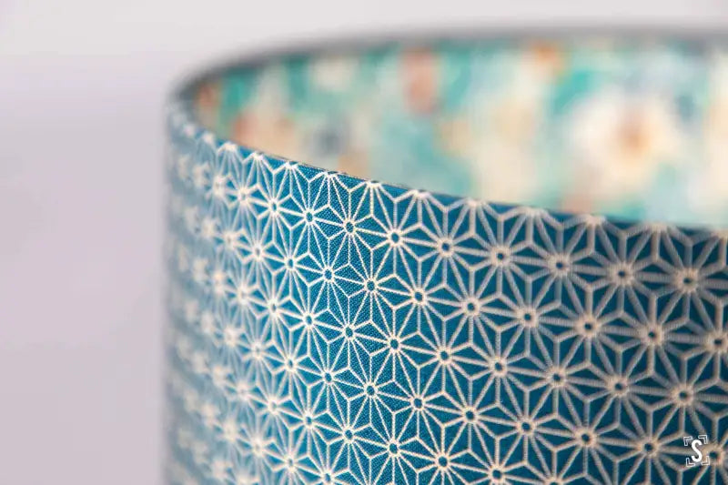 Double-Sided Drum Lampshade - 30cm - Geometric Star - Into the Wild - Blue - Lampshade