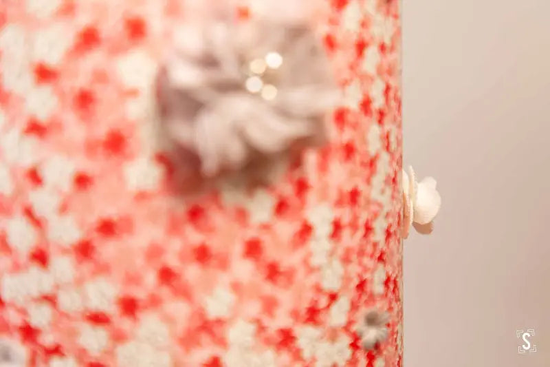 Drum Lampshade - 20cm - Cherry Blossom - Pink/Red - Lampshade