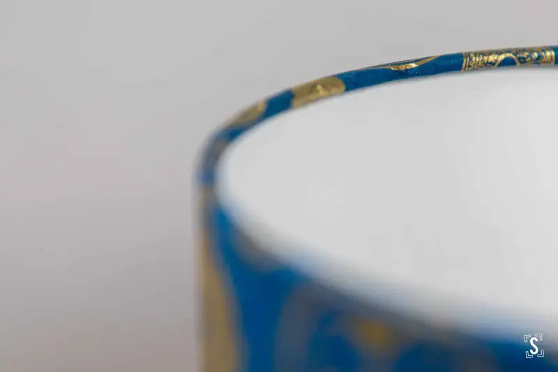 Drum Lampshade 20cm Jade Blue/Gold Lampshade