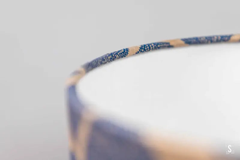 Drum Lampshade 20cm Leaves Blue/Brown Lampshade