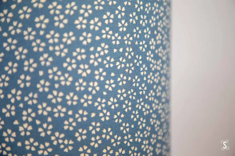 Drum Lampshade 20cm Small Flowers Blue/White Lampshade