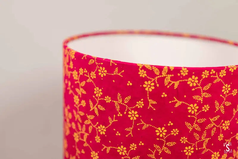 Drum Lampshade 20cm Sybil Pink/Yellow Lampshade