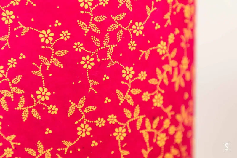 Drum Lampshade 20cm Sybil Pink/Yellow Lampshade