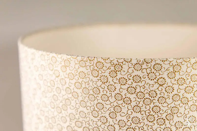Drum Lampshade 30cm Chrysanthemum Arabesque White Lampshade