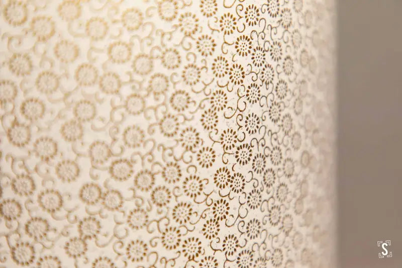 Drum Lampshade 30cm Chrysanthemum Arabesque White Lampshade