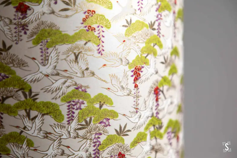 Drum Lampshade 30cm Cranes Mother of Pearl Lampshade