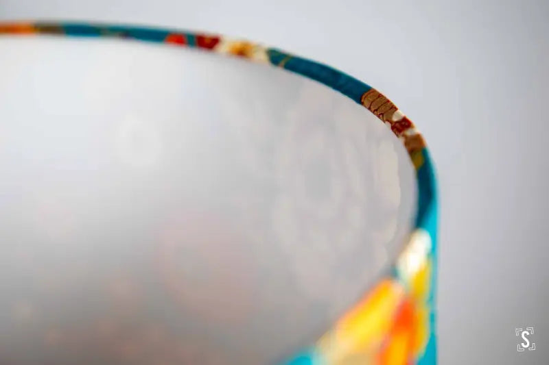 Drum Lampshade 30cm Naka Flowers Teal Lampshade