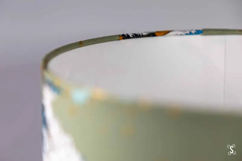 Drum Lampshade - 30cm - Waves - Blue/Green/Gold - Lampshade