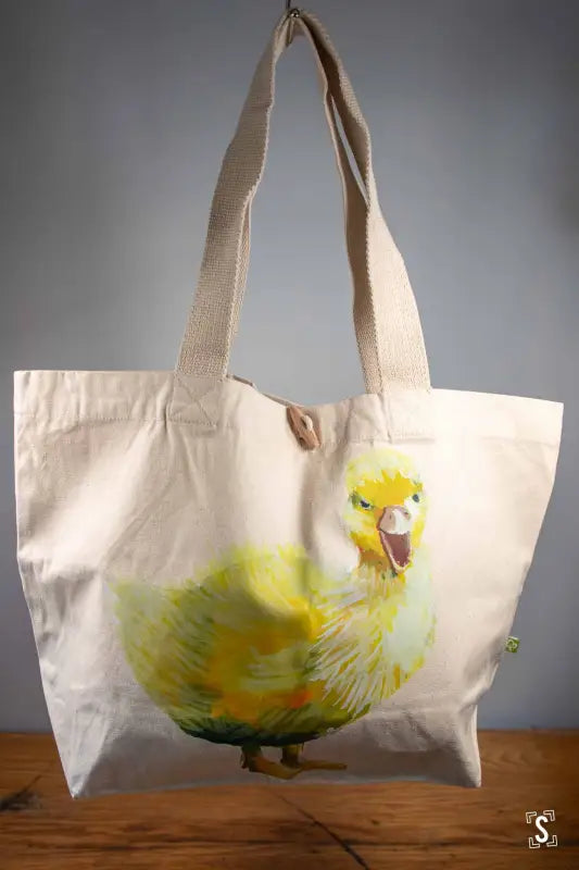 Duckling - Toggle Tote Bag - Organic Cotton - 34cm x 34cm x 17cm - Bag