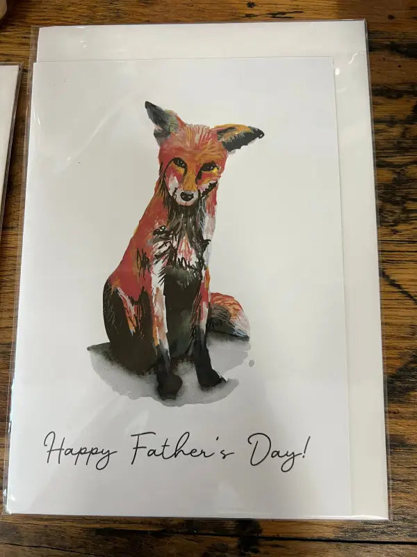 Fox - Greeting Card - A5 - Happy Father's Day - SQUUSHED