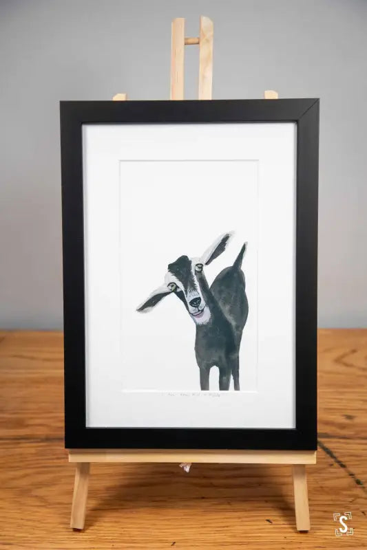 Framed Goat Print - 21cm x 30cm - Art Prints