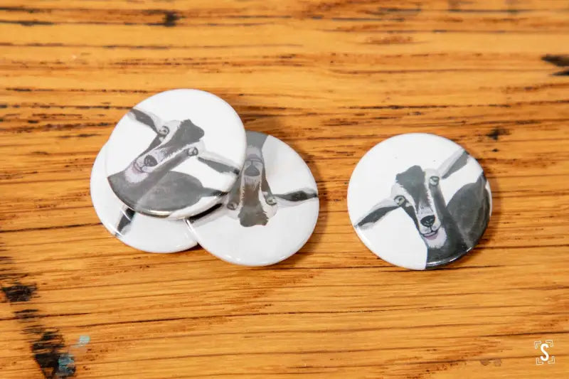 Goat Badge - White - 25mm - Badge