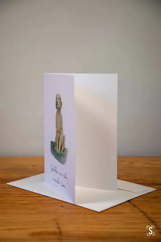 Golden Retriever - Greeting Card - A5 - Golden on the Inside Too - Greeting Cards