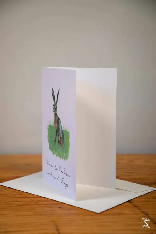 Hare - Greeting Card - A5 - Here’s to Kindness and Quiet Things - Greeting Cards