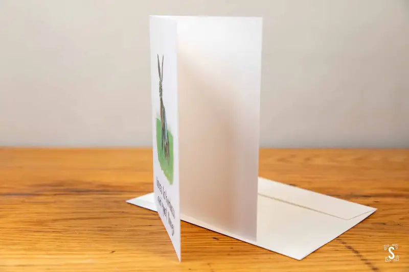 Hare - Greeting Card - A5 - Here's to Kindness and Quiet Things - SQUUSHED