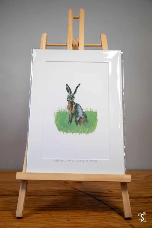 Hare Mounted Print Art Prints