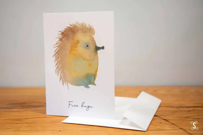 Hedgehog - A5 - Free Hugs - Greetings Cards