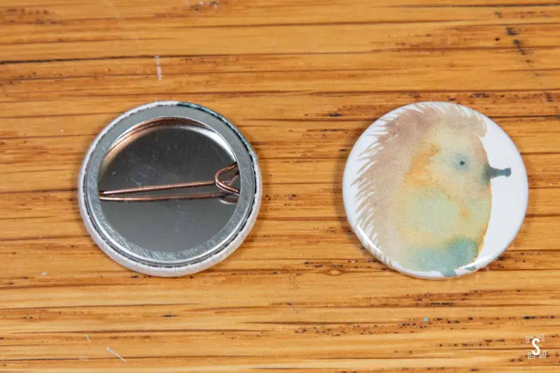 Hedgehog - Badge - 25mm - SQUUSHED