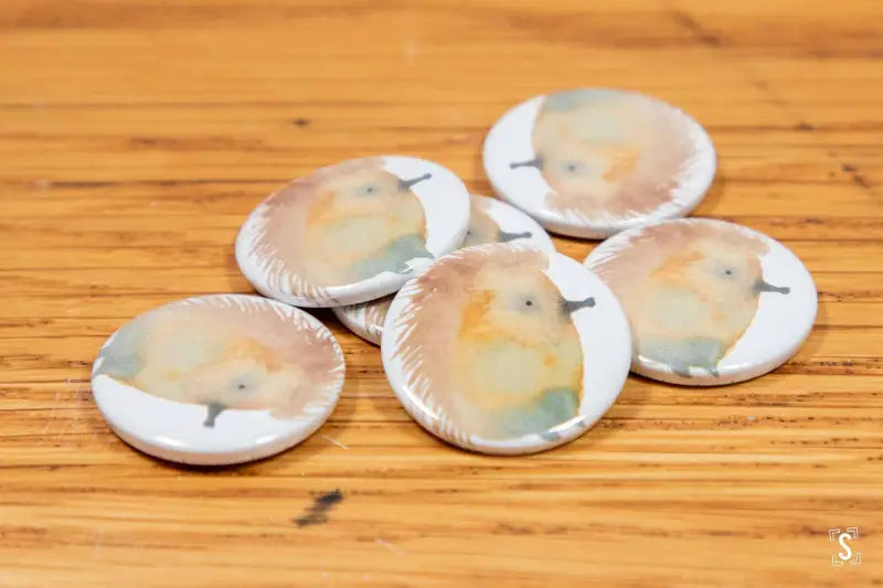 Hedgehog Badge - White - 25mm - Badge