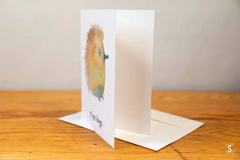Hedgehog - Greeting Card - A5 - Free Hugs - SQUUSHED