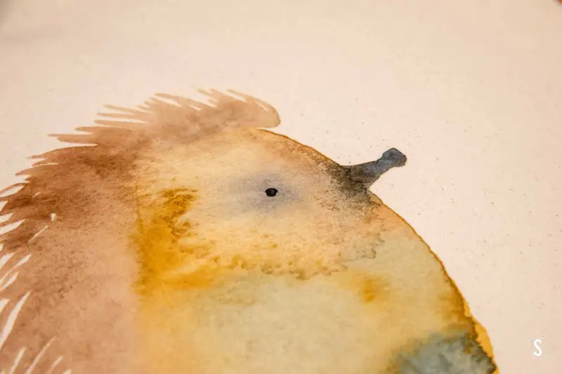 Hedgehog Tote - Organic Cotton - Black Handles - 38cm x 42cm - Bag