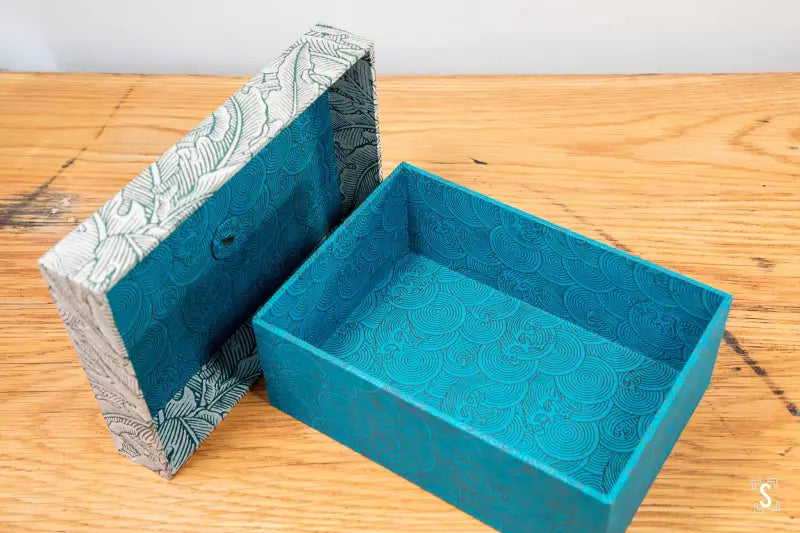 Keepsake Box - Greenery Medium Grey/Green - Okinawa Navy - Keepsake Box