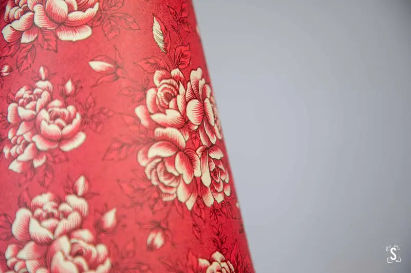 Lampshade - Candle - 14.5cm - Roses - Red - Lampshades