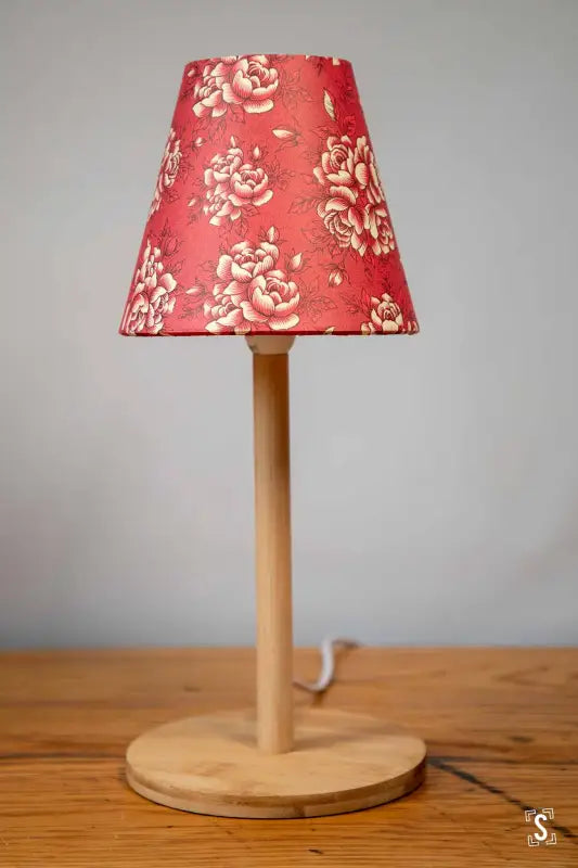Lampshade - Candle - 14.5cm - Roses - Red - Lampshades