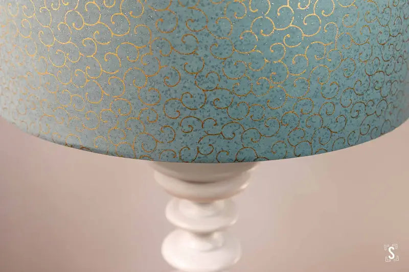 Lampshade - Drum - 30cm - Arabesque - Blue/Grey - Lampshade