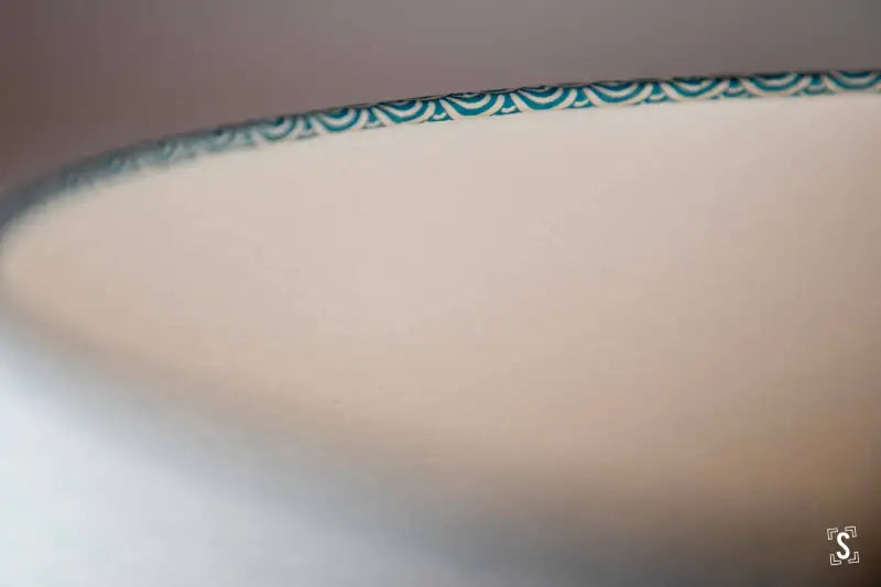 Lampshade - Drum - 30cm - Blue - Fish Skin - Lampshade