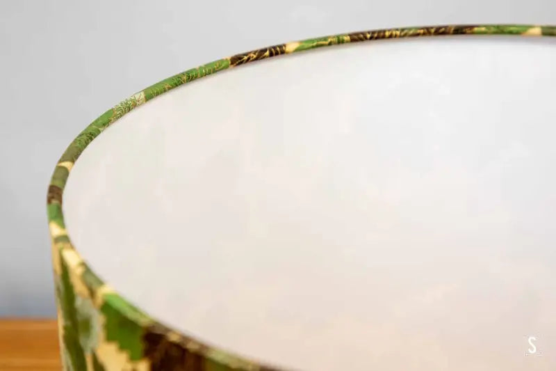 Lampshade - Drum - 30cm - Green - Leaf - Lampshade
