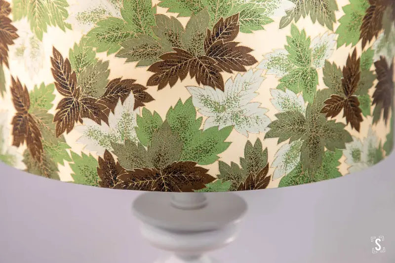 Lampshade - Drum - 30cm - Green - Leaf - Lampshade