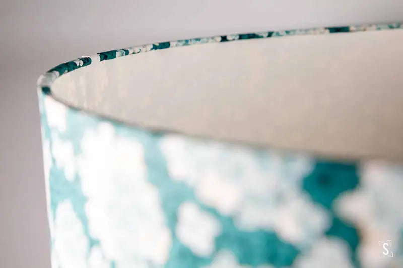 Lampshade - Drum - 40cm - Hydrangea - Blue - Lampshade