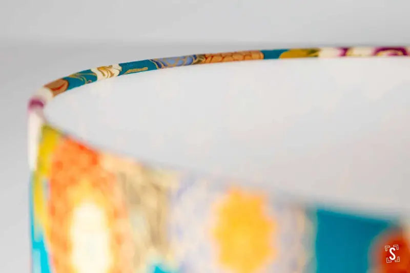 Lampshade - Drum - 40cm - Naka Flowers - Teal - Lampshade