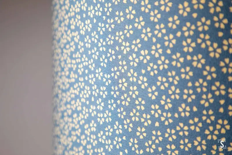 Lampshade - Drum - 40cm - Small Flowers - Blue/White - Lampshade