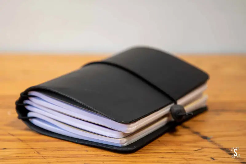 Leather Notebook Cover Black Leathercraft