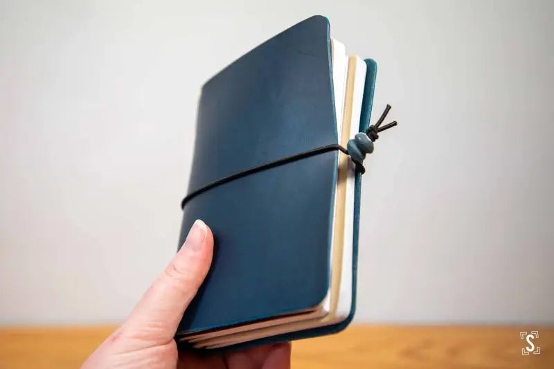 Leather Notebook Cover Blue Leathercraft
