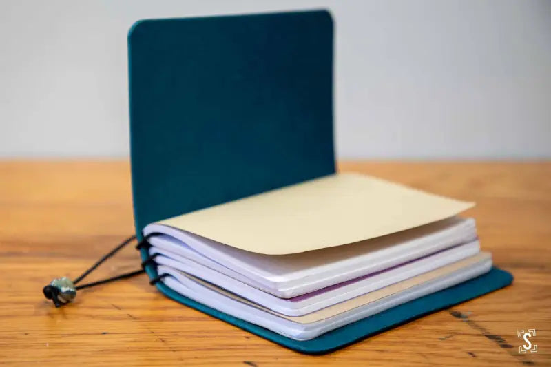 Leather Notebook Cover Blue Leathercraft